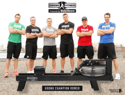 Gronkowski brothers stand in front of Gronk Champion WaterRower
