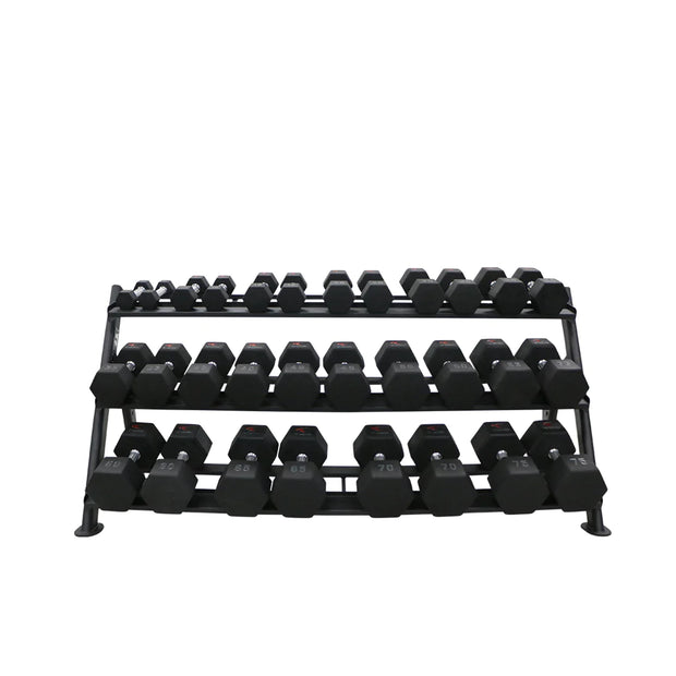 TKO 3-Tier Long Rail DB Rack, Black