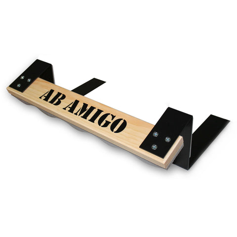 Ab Amigo Doorway Sit-Up Assist with wood finish. 