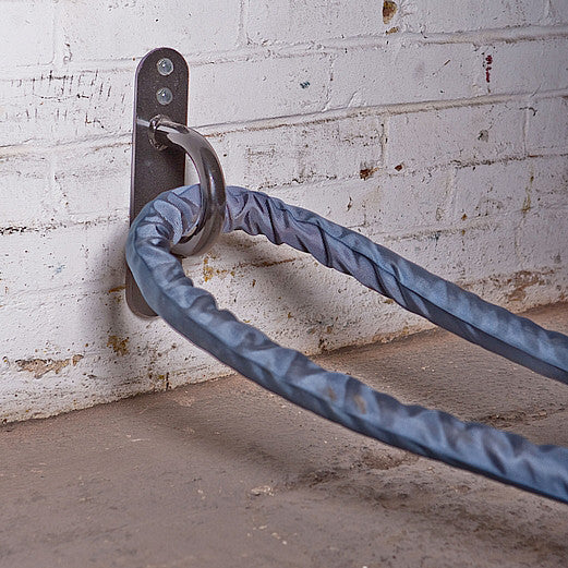 Battle Rope Anchor in use on wall. 