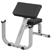 Body-Solid GPCB329 Preacher Curl Bench on display 