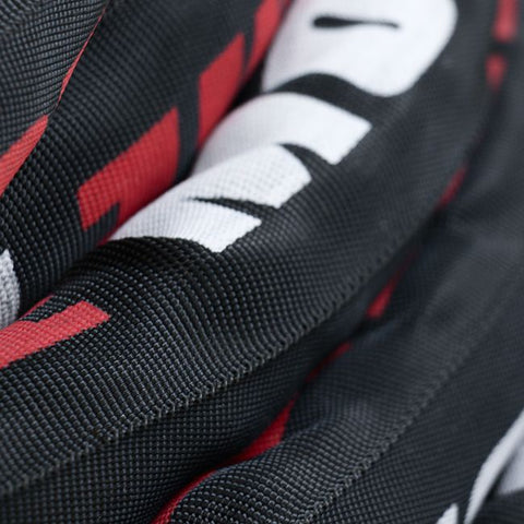 Close up of Xtreme Monkey black battle rope.