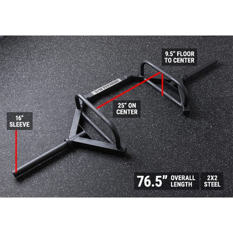 XM FITNESS STEP THROUGH OLYMPIC HEX / TRAP BAR - Dimensions